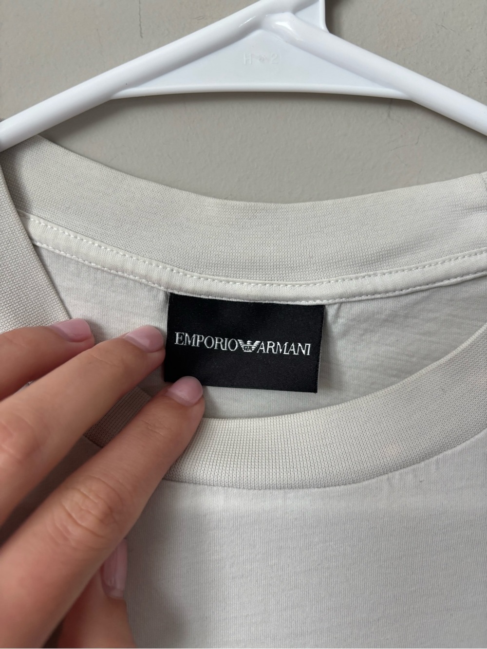 Emporio Armani White Tee with Black Eagle Graphic Size Small - Picture 5 of 8